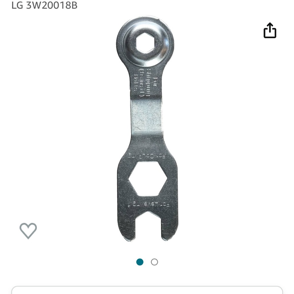 LG appliance tool for leveling: raising & lowering feet.